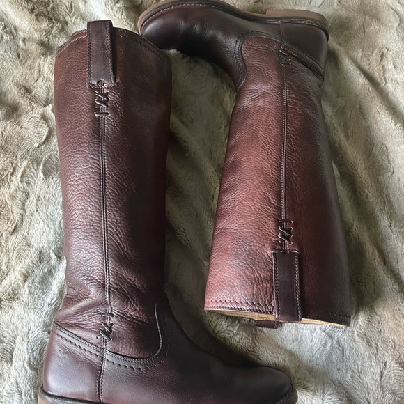 Frye Dark Brown Leather Riding Boots🧡🤎🧡 - Picture 1 of 6